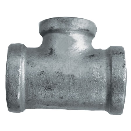 Jones Stephens 1in. x 1/2in. x 3/4in. Galvanized Iron Reducing Tee, Banded G4600181